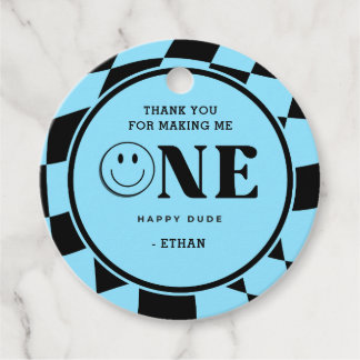 Een Happy Dude Boy 1st Birthday Bedankt Bedankjes Labels