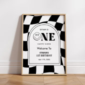 Een Happy Dude Happy Face Boy 1st Verjaardag Welko Poster