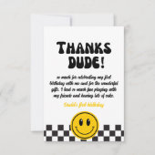 Een Happy Dude Happy Face Foto Verjaardag Bedankkaart (Voorkant)