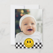 Een Happy Dude Happy Face Foto Verjaardag Bedankkaart (Achterkant)