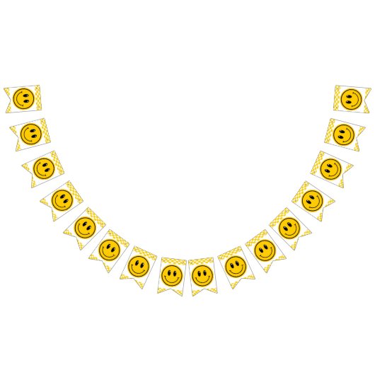 Een Happy Dude Happy Face Verjaardag Bunting banne Vlaggetjes (Alle)