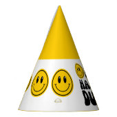 Een Happy Dude Happy Face verjaardagsfeestje Pet Feesthoedjes (Links)