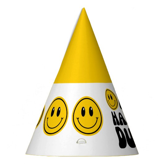 Een Happy Dude Happy Face verjaardagsfeestje Pet Feesthoedjes (Links)