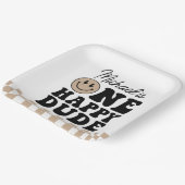 Een Happy Dude Paper Borden in Tan Papieren Bordje (Gebogen)