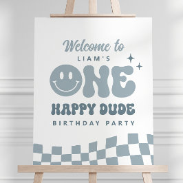 EEN Happy Dude Verjaardagsfeest Welkomstbord Poster
