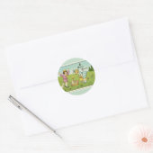 Een Happy Easter Light Green Round-Sticker Ronde Sticker (Envelop)