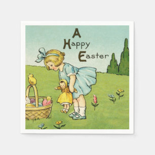 Een Happy Easter Paper Napkin Servetten