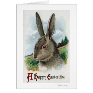 Een Happy EastertideGray Rabbit Scene