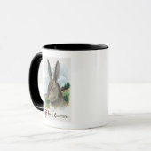 Een Happy EastertideGray Rabbit Scene Mok (Voorkant links)