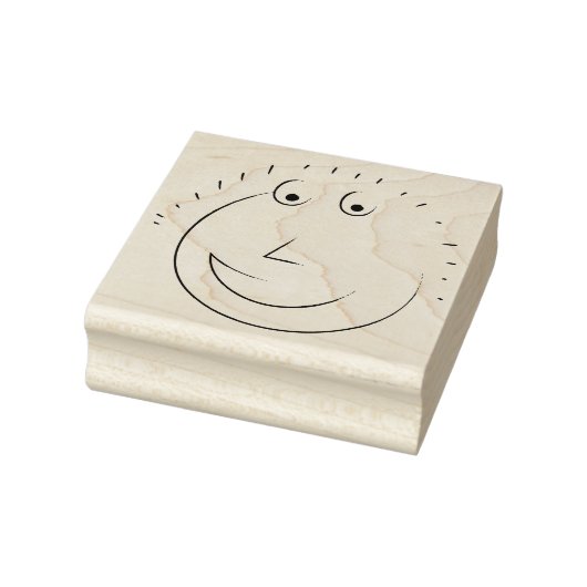 Een happy face postzegel rubberstempel (Stempel)