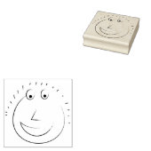 Een happy face postzegel rubberstempel (Gestempeld)