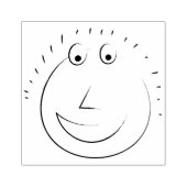 Een happy face postzegel rubberstempel (Afrduk)