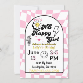 Een Happy Girl verjaardagsuitnodiging Kaart