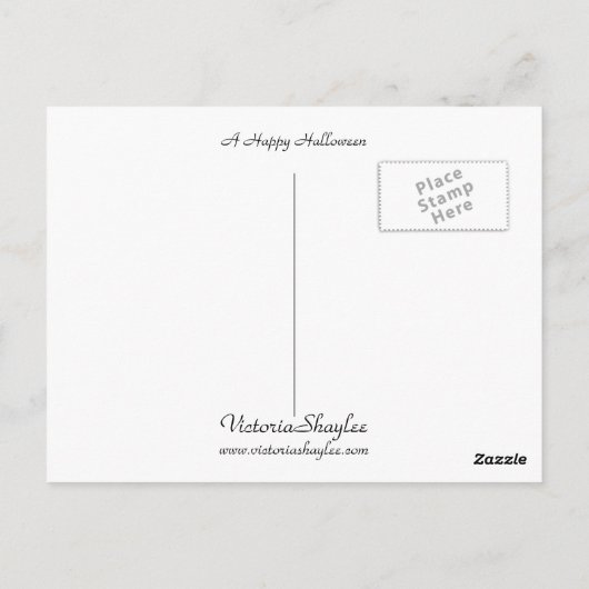 Een Happy Halloween Briefkaart (Achterkant)