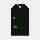 Een Happy Halloween-heks-feest bij je houden Cadeaulabel (Achterkant)