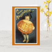 Een Happy Halloween Kaart (Gele Bloem)