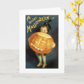 Een Happy Halloween Kaart (Gele Bloem)