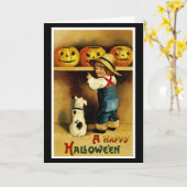Een Happy Halloween Kaart (Gele Bloem)