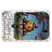 Een Happy Halloween-pompoen op Swing Magneet (Horizontaal)