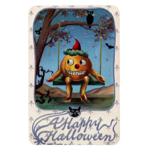 Een Happy Halloween-pompoen op Swing Magneet