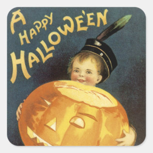 Een Happy Halloween Vierkante Sticker