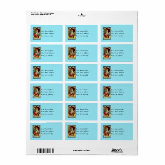 Een Happy Kerstmis  adresetiket Etiket (Full Sheet)