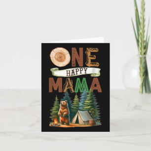 Een Happy Mama Camper Eerste Verjaardag Camping Be Kaart