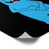 Eén Happy Monster Halloween Birthday Custom Text Poster (Hoek)