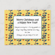 een Happy New year card geel v6/6