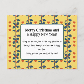 een Happy New year card geel v6/6 Briefkaart