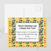 een Happy New year card geel v6/6 Briefkaart (Voorkant / Achterkant)