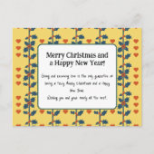 een Happy New year card geel v6/6 Briefkaart (Voorkant)
