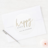 Een  Happy Nieuwjaar Gepersonaliseerde Sticker (Envelop)