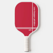 Een Happy Pickler Rood Wit Initialen Grappig Pickleball Paddle (Voorkant)