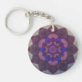 Een Happy Place Mandala Acryl Sleutelhanger (Voorkant)
