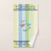 Een Happy Song kleurrijke handdoek met vogels zing (Handdoek)