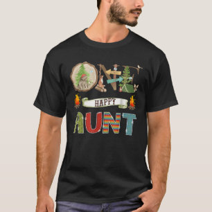 Een Happy Tante Camper 1e Verjaardag Camping Beer T-shirt