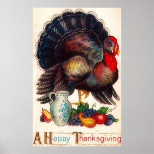 Een Happy Thanksgiving-Poster Poster