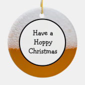 Een hapy kerstbier hebben keramisch ornament (Achterkant)