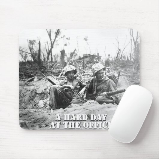 Een harde-dag-muispad muismat (Met muis)