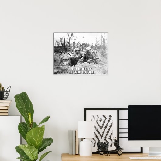Een harde dag op de Kantoor Poster (Thuiskantoor)