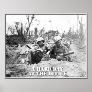 Een harde dag op de Kantoor Poster