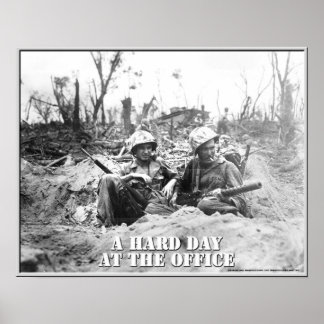 Een harde dag op de Kantoor Poster