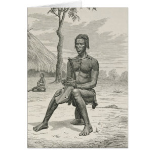 Een Harp Player van de Azandeh of Nyam-Nyams