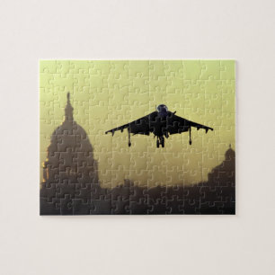 Een Harrier-jet landend op de Mall bij zonsopgang  Legpuzzel