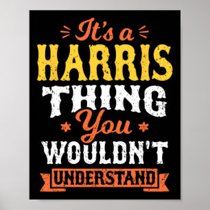 Een Harris-ding dat je achternamen niet zou begrij Poster