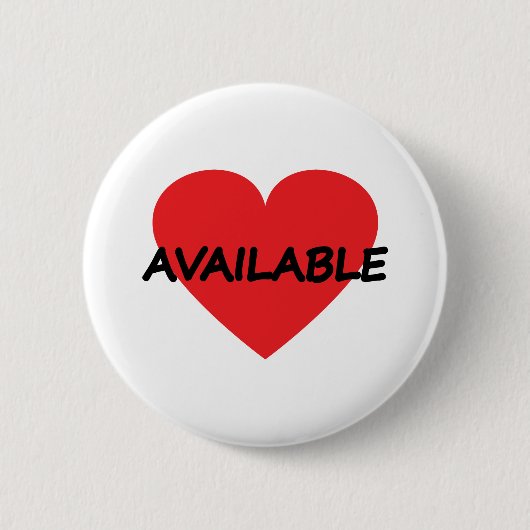 één hart beschikbaar ronde button 5,7 cm (Voorkant)