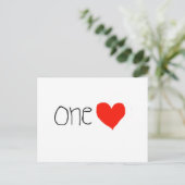 Eén hart! Briefkaart! Briefkaart (Staand voorkant)