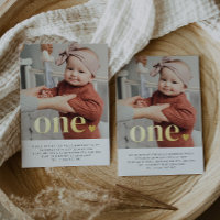 Een hart foto eerste verjaardag goud