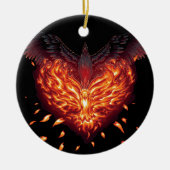 Een hart geboren keramisch ornament (Voorkant)